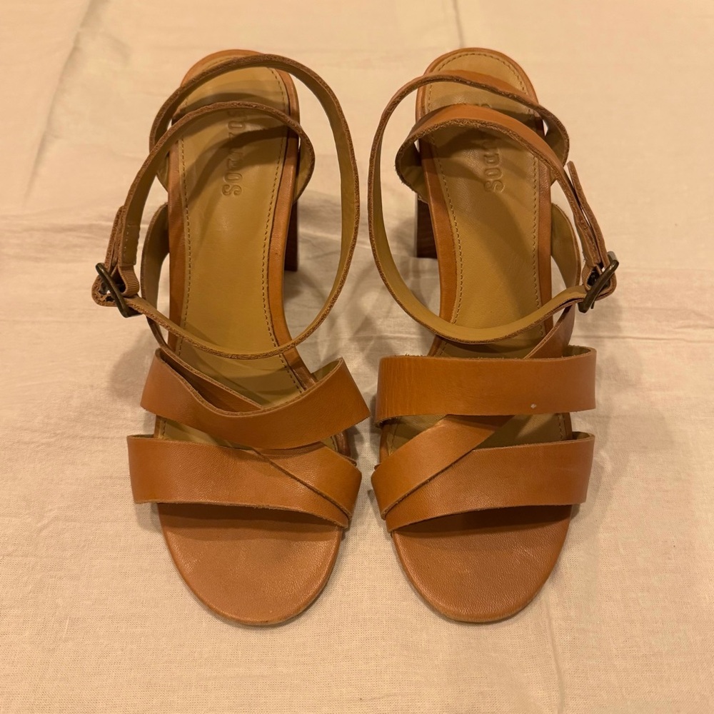 Soludos tan strappy heeled sandals